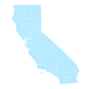 Map with thick borders blue